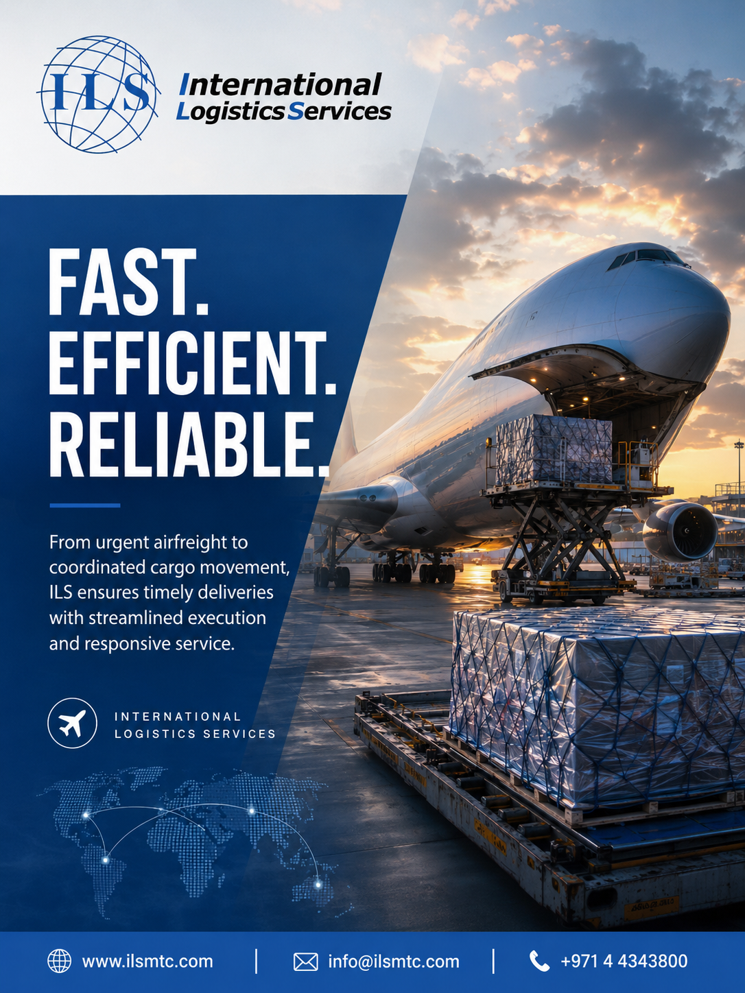 ILS social media design — Fast. Efficient. Reliable.